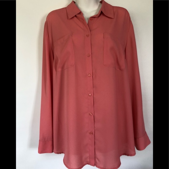 Style & Co. Tops - Style & Co  Coral Button Down Blouse